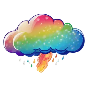 Colorful Fart Cloud Drawing Png Cpn PNG image