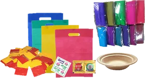 Colorful Festival Supplies PNG image