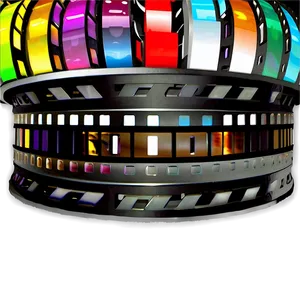 Colorful Film Reel Png Kxf PNG image