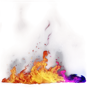 Colorful Fire Overlay PNG 06272024