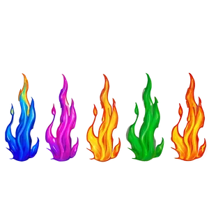 Colorful Flames Png Ayq55 PNG image