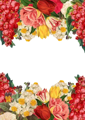 Colorful_ Floral_ Arrangement_ Frame
