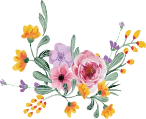 Colorful_ Floral_ Arrangement_ Illustration.png PNG