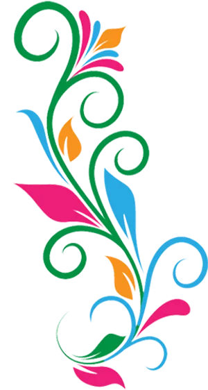 Colorful Floral Vector Artwork PNG image