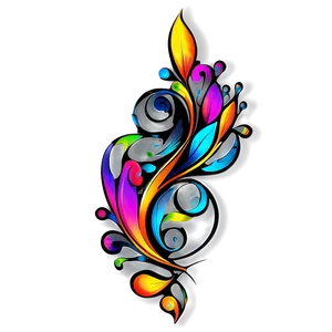 Colorful Flourish Art PNG 06212024