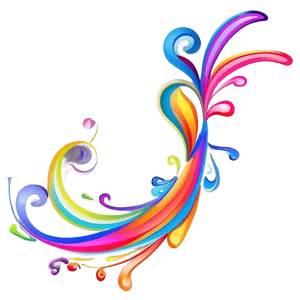 Colorful Flourish Art Png Fys44 PNG image