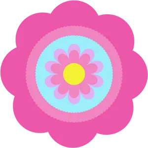 Colorful Flower Clipart Graphic PNG image