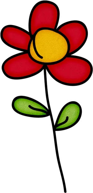 Colorful Flower Doodle PNG image