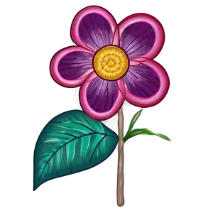Colorful Flower Drawing PNG 06272024 PNG