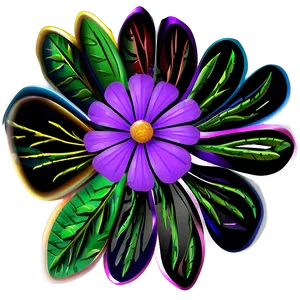 Colorful Flower Outline PNG 05252024