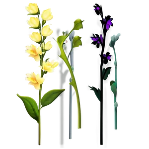 Colorful Flower Stem PNG 06132024 PNG