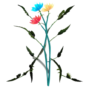 Colorful Flower Stem PNG Sqk64 PNG