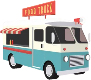 Colorful Food Truck Illustration PNG