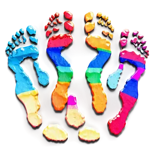 Colorful Footprints Png 61 PNG image