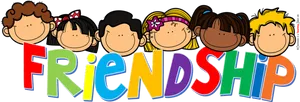 Colorful_ Friendship_ Cartoon PNG image