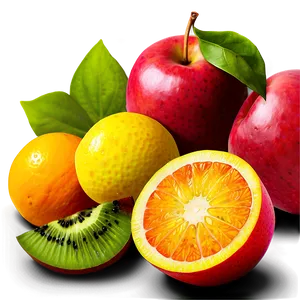 Colorful Fruit Mosaic PNG Xpf