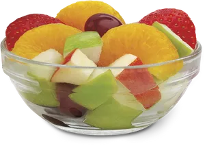 Colorful Fruit Salad Bowl PNG image