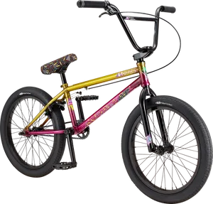 Colorful G T B M X Bike Isolated PNG image