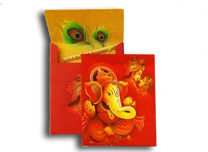 Colorful Ganesh Artwork Folders PNG image