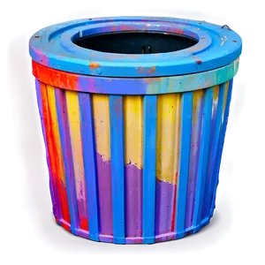 Colorful Garbage Can PNG Bvg