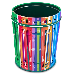 Colorful Garbage Can PNG Lvo49