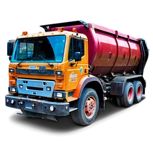 Colorful Garbage Truck PNG Sip PNG