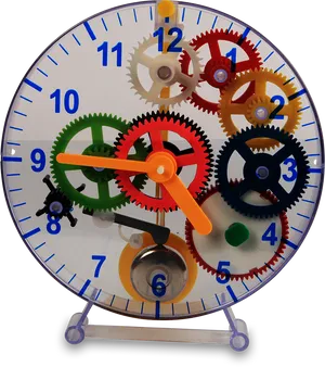 Colorful Gear Clock Design