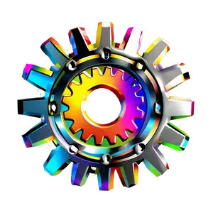 Colorful Gear Icon PNG Acq