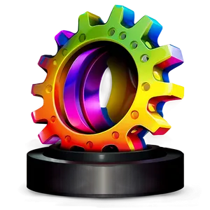 Colorful Gear Icon PNG Htu58 PNG