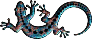 Colorful Gecko Illustration PNG image