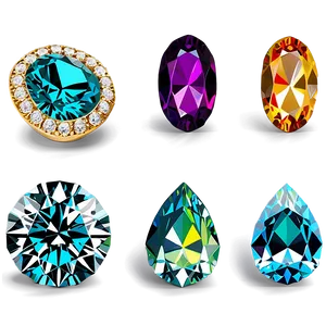 Colorful Gemstones Png 41 PNG image