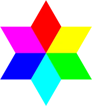 Colorful Geometric Diamond Composition PNG image