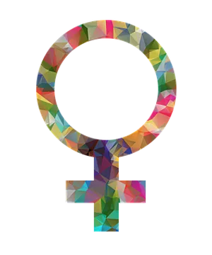 Colorful Geometric Female Symbol