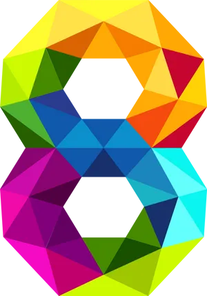 Colorful Geometric Polygon Background PNG image