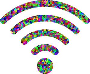 Colorful Geometric Wi Fi Symbol PNG image