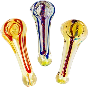 Colorful Glass Pipes Collection PNG image