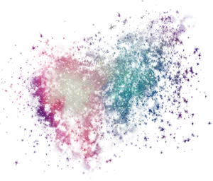 Colorful Glitter Explosion Sticker PNG image