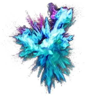 Colorful Glitter Explosionon Black Background PNG image