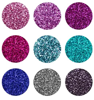 Colorful Glitter Samples Collection