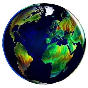 Colorful Globe Art Png 64 PNG image