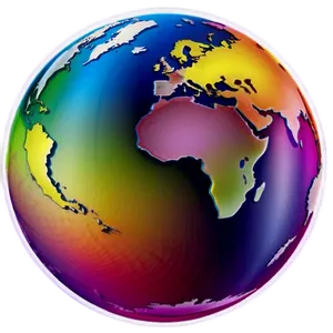 Colorful Globe Art Png 88 PNG image