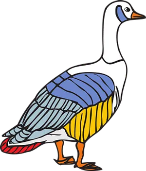 Colorful Goose Illustration