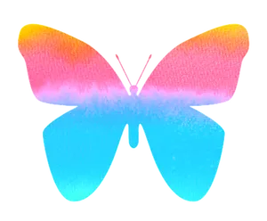 Colorful Gradient Butterfly Graphic PNG image