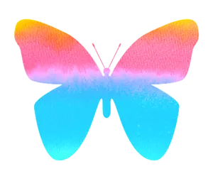 Colorful Gradient Butterfly Graphic