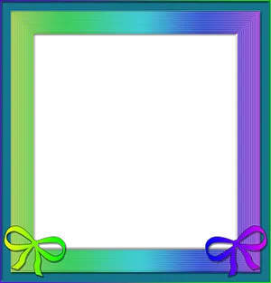 Colorful Gradient Framewith Bows