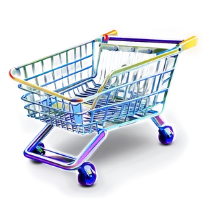 Colorful Grocery Cart PNG Rsn