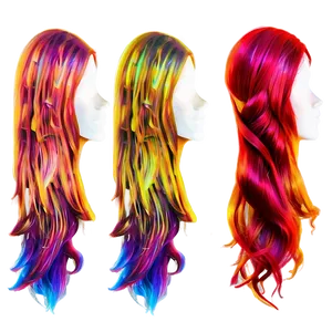 Colorful Hair Clipart Png 06282024 PNG image