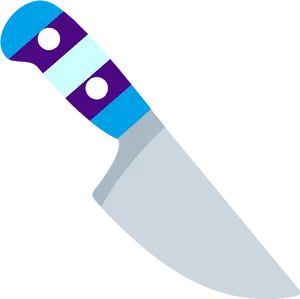 Colorful Handle Kitchen Knife Vector PNG image