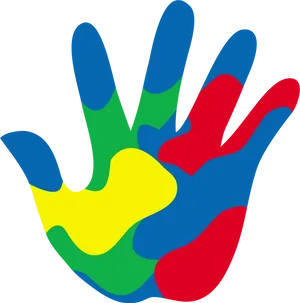 Colorful Handprint Clipart PNG image