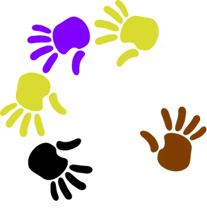 Colorful Handprints Clipart PNG image